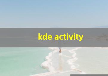 kde activity